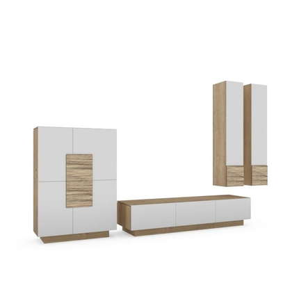 Wildeiche/Glas Optiwhite