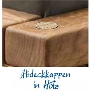 Abdeckkappen Holz (4 Stk f. Bettrahmen)