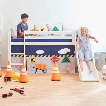 Hoppekids Construction Vorhang für Etagen-/Halbhochbett 90x200 cm