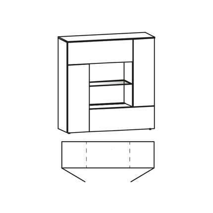 Voglauer Highboard 128 Vrock ROH12