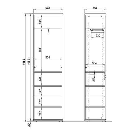 Germania Garderobenschrank Lissabon 3476