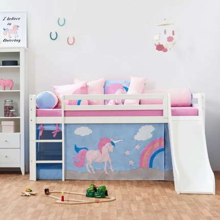 Hoppekids Unicorn Vorhang für Etagen- und Halbhochbett 90x200 cm