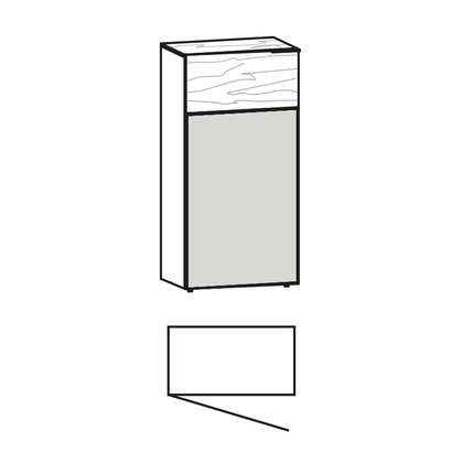 Voglauer Highboard 64 Valpin 1-türig AH64T