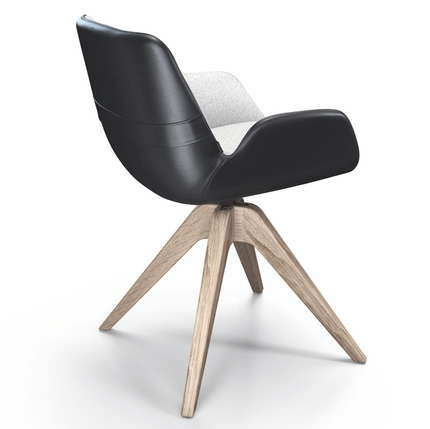 Voglauer Stuhl Vgalvino mit Holzgestell drehbar SAGP87