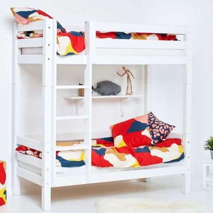 Hoppekids Hohes Etagenbett ECO Luxury, Rausfallschutz, Leiter gerade