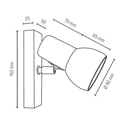 Spot Light Wandleuchte Svenda 1xE27