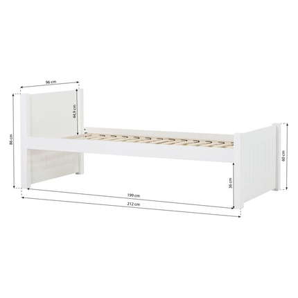 Hoppekids Deluxe Bett Noah 90x200 cm & Lattenrost, hoch