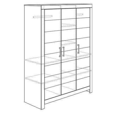PAIDI Kleiderschrank Fiona 3-türig