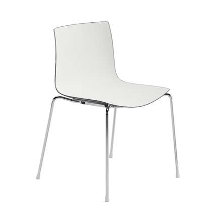 Arper Stuhl Catifa 46 zweifarbig Vierfuß Chrom