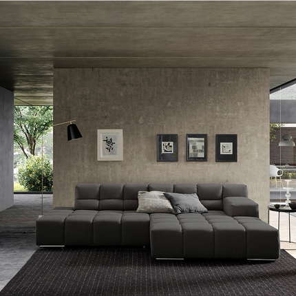 designwerk Ecksofa Temple mit Sitztiefenverstellung