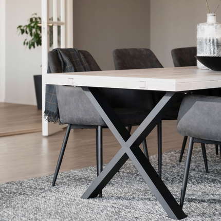 Rowico Esstisch Brooklyn mit X-Gestell 220x95 cm