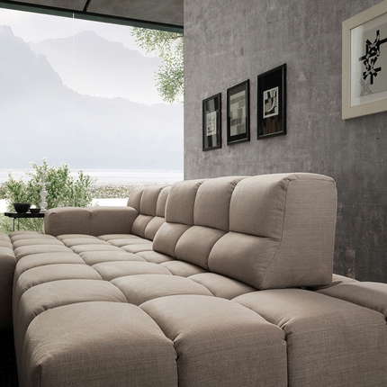 designwerk Ecksofa Temple mit Sitztiefenverstellung
