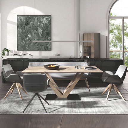 Voglauer Stuhl Vgalvino mit Holzgestell drehbar SAGP87