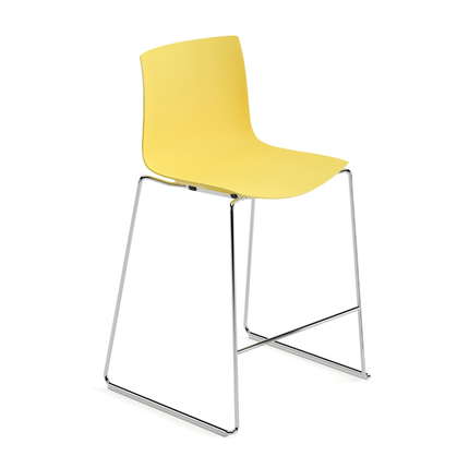 Arper Barhocker Catifa 46 einfarbig Kufengestell Chrom