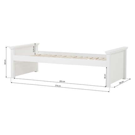 Hoppekids Deluxe Bett Maja 90x200 cm mit Rollrost