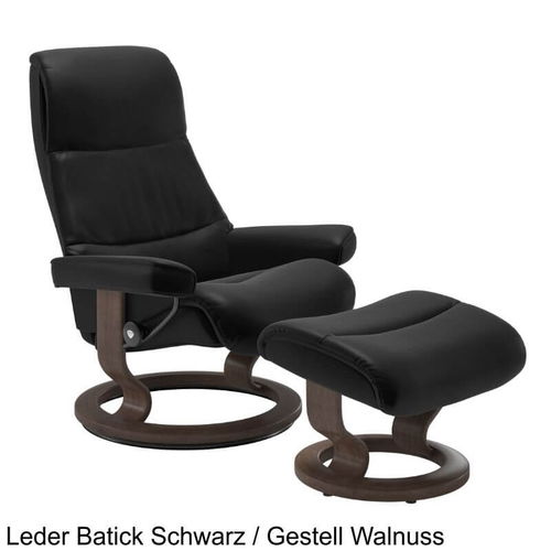 Stressless Sessel View Classic in Leder mit Hocker