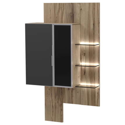 Voglauer Anbauvitrine 112 Valpin mit Wandpaneel AWPV