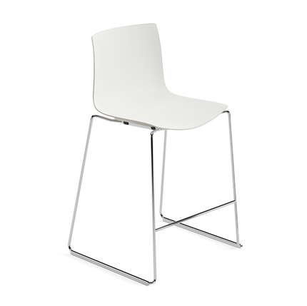 Arper Barhocker Catifa 46 zweifarbig Kufengestell Chrom