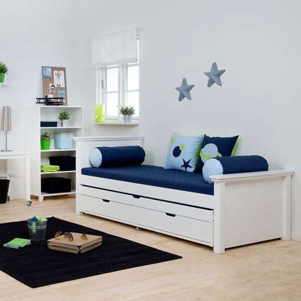 Hoppekids Deluxe Bett Maja 90x200 cm mit Lattenrost, Kopfteil hoch